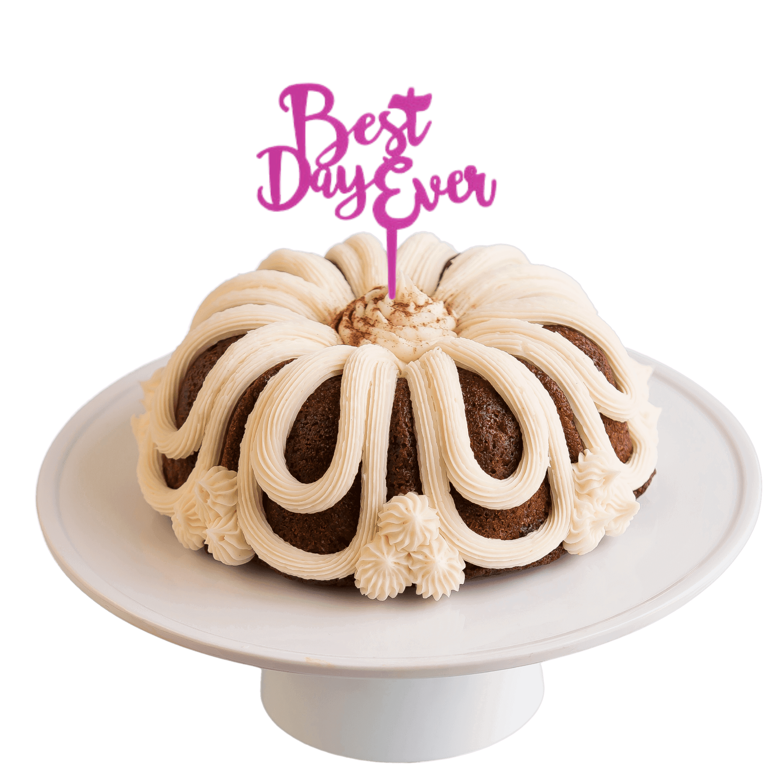 Big Bundt Cakes "BEST DAY EVER" Topper & Candle Holder Bundt Cake