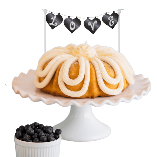 8" Big Bundt Cakes | Lemon Blueberry Bundt Cake w/ "CONGRATS" Cake Banner-Bundt Cakes-