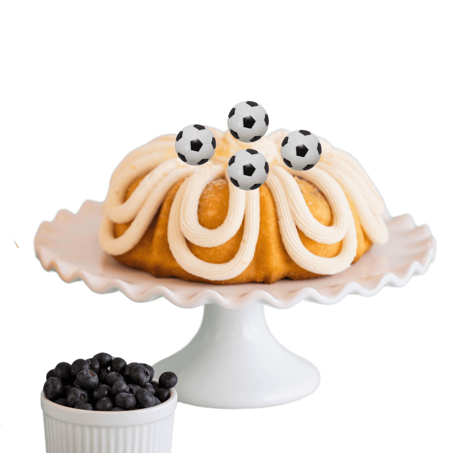 Lemon Blueberry Soccer Bundt Cake