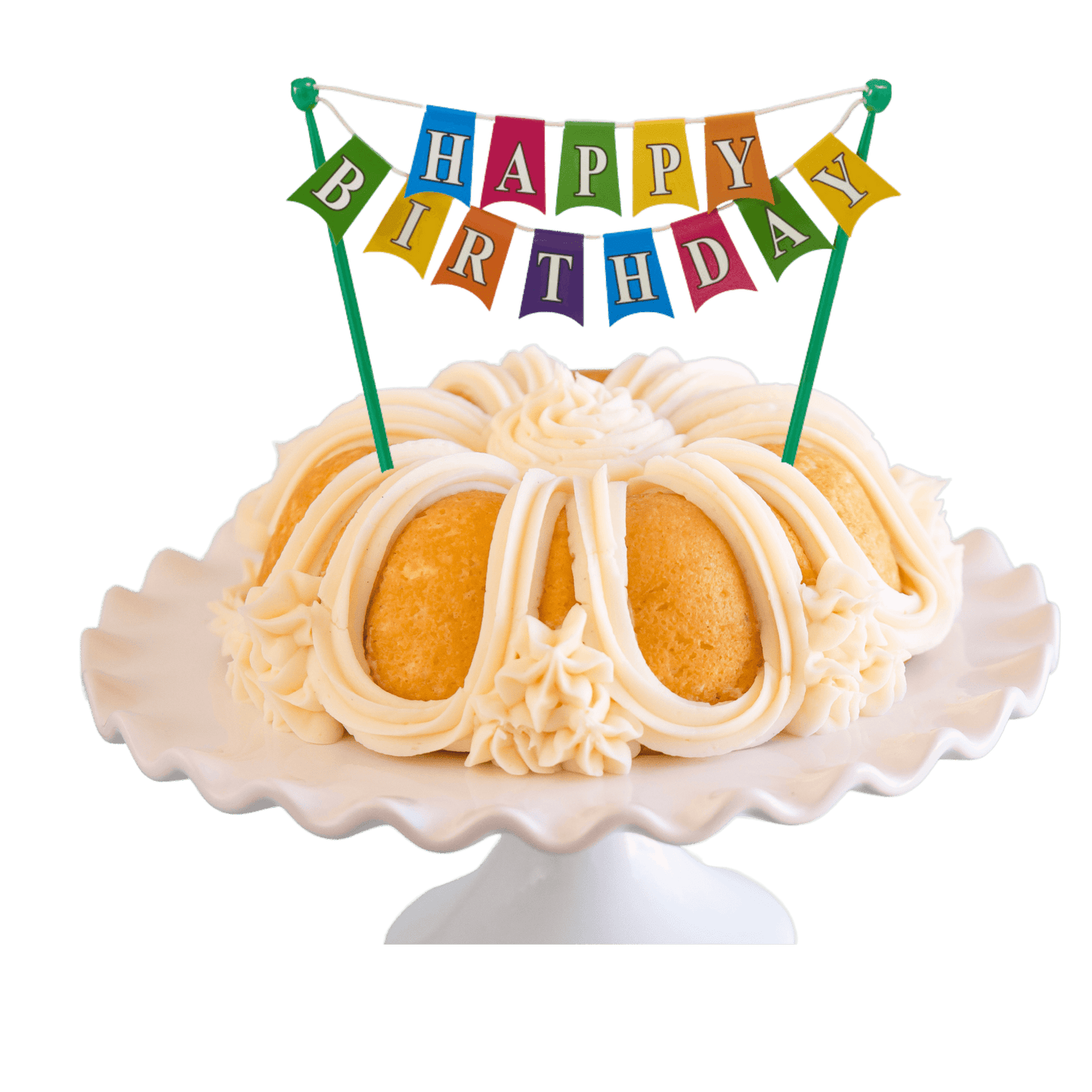 Vanilla Bean "HAPPY BIRTHDAY" Banner Bundt Cake