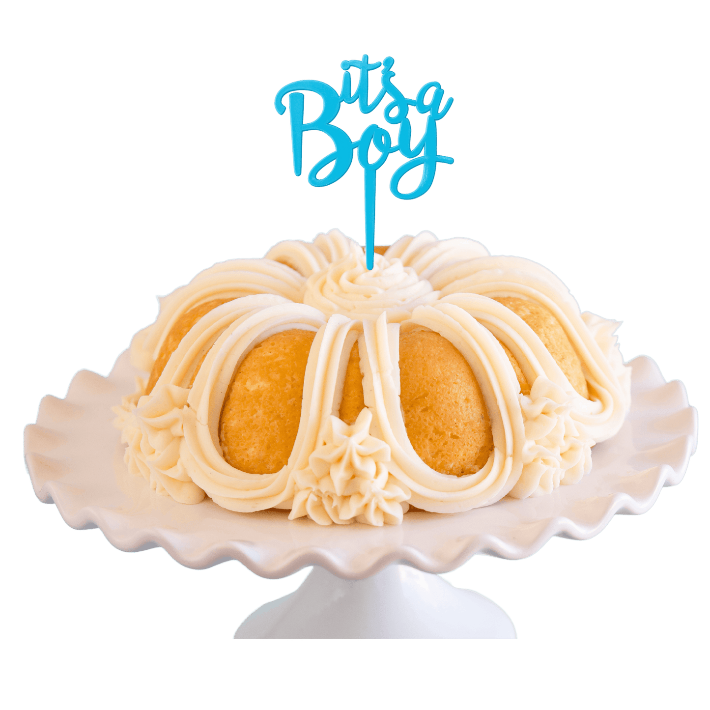 Vanilla Bean "IT'S A BOY" Bundt Cake