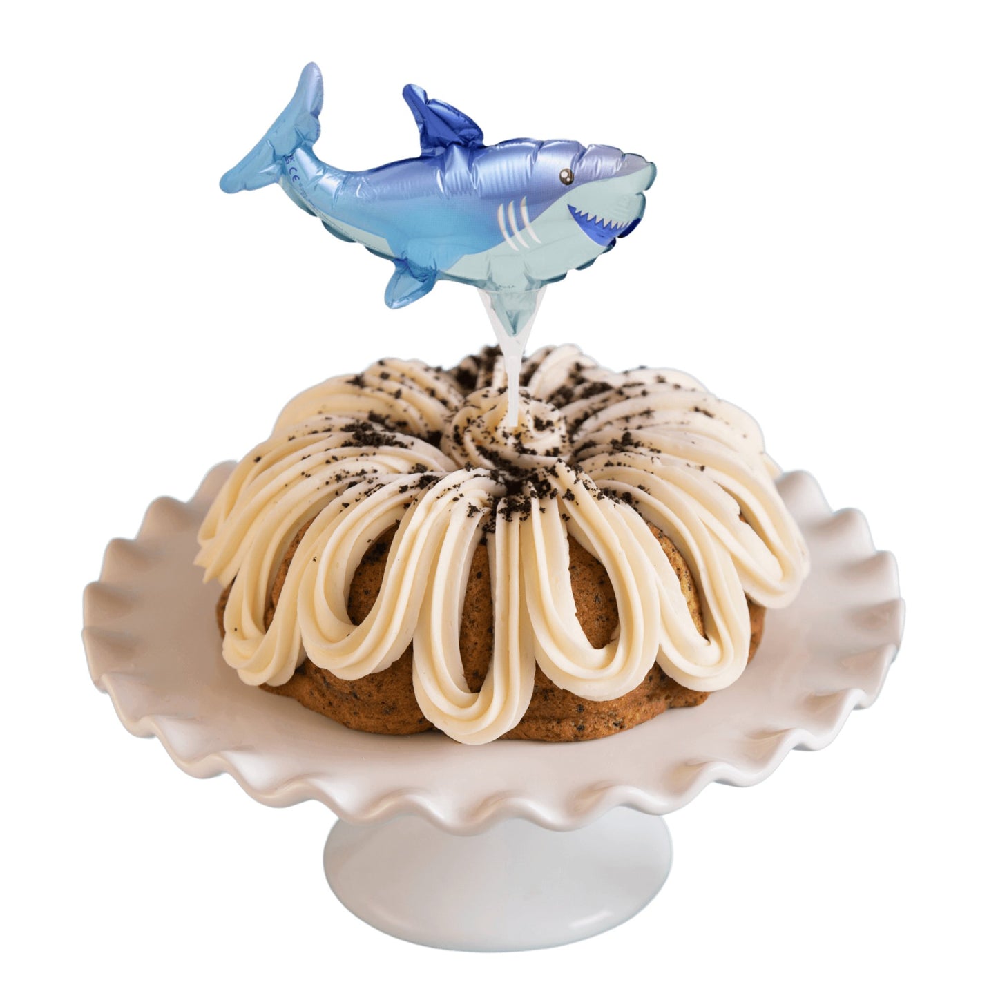 Cookies n' Cream | Inflatable Shark Anagram® Bundt Cake