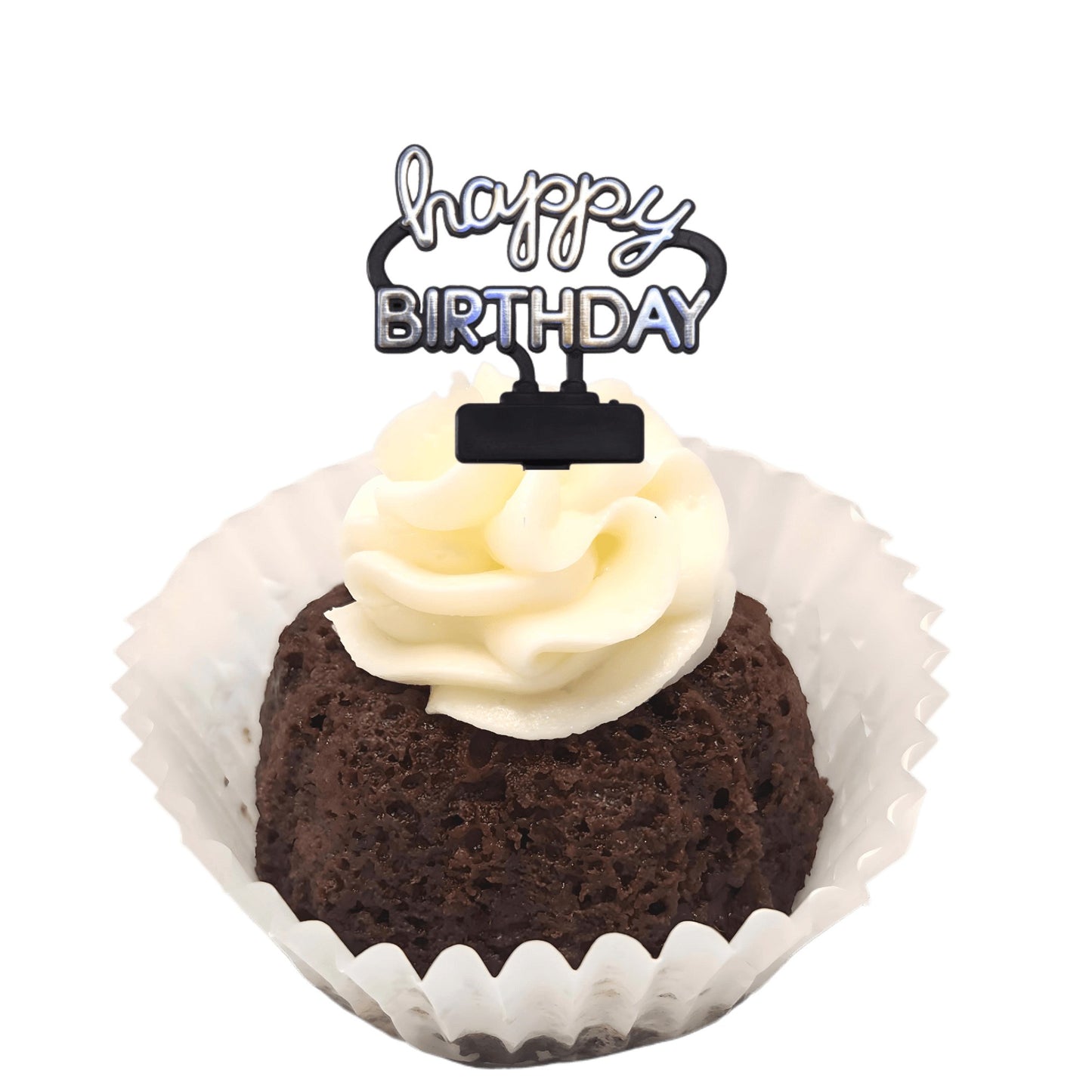 Double Chocolate Neon Sign Birthday Bitty Bundts