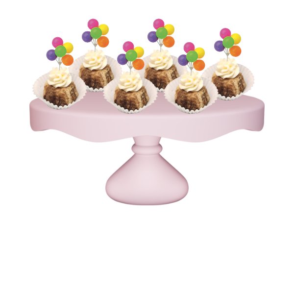 Peanut Butter Neon Balloon Cluster Bitty Bundts