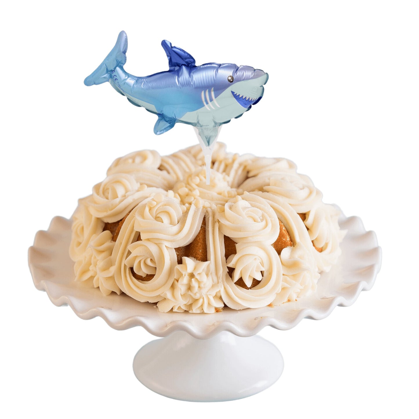 Raspberry Truffle Inflatable Shark Anagram® Bundt Cake