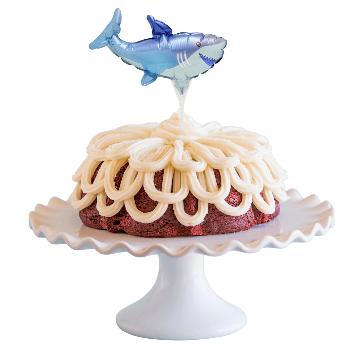 Red Velvet Inflatable Shark Anagram® Bundt Cake