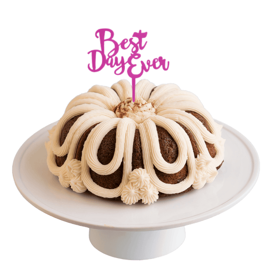24 Carrot Black "HAPPY BIRTHDAY" Cake Topper & Candle Holder Bundt Cake-Wholesale Supplies-