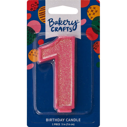 Candles | Numeral 1 Glitter