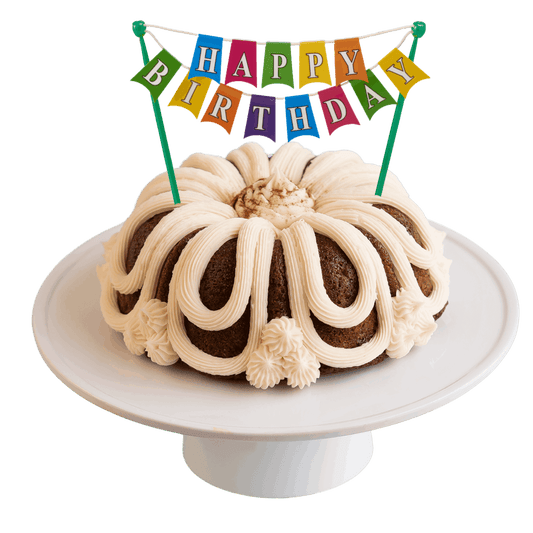 24 Carrot "HAPPY BIRTHDAY" Cake Banner 8", 10" Bundt Cake-Bundt Cakes-