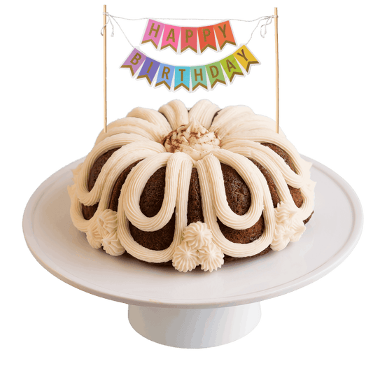 24 Carrot "HAPPY BIRTHDAY" Colorful Awning Cake Banner Bundt Cake-Bundt Cakes-