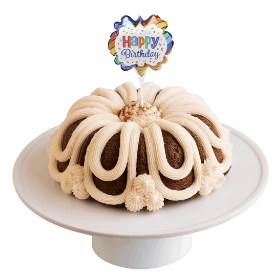 24 Carrot Inflatable Happy Birthday Anagram® Bundt Cake-Bundt Cakes-
