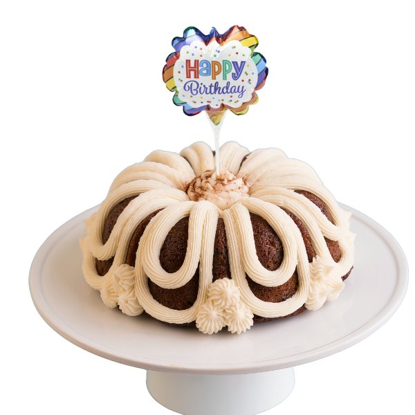 24 Carrot | Inflatable Happy Birthday Anagram® Bundt Cake