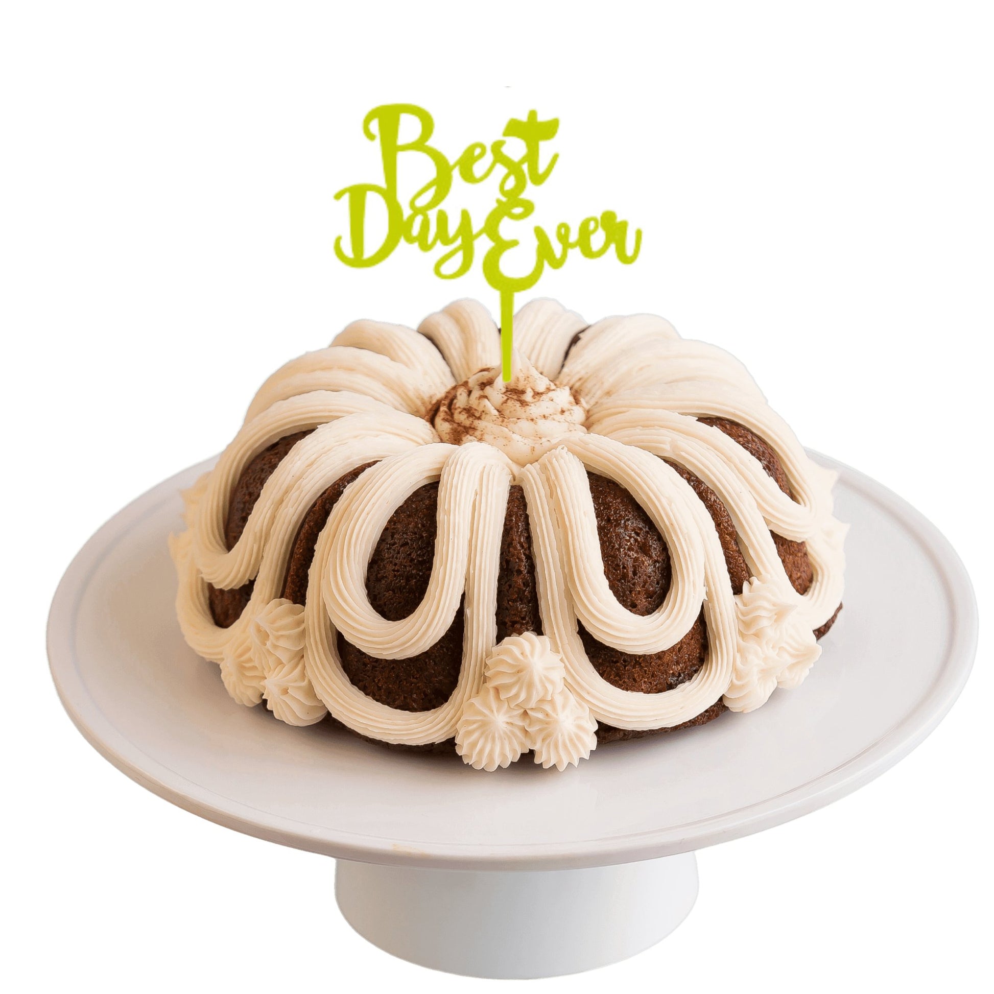 24 Carrot Lime "BEST DAY EVER" Candle Holder Bundt Cake