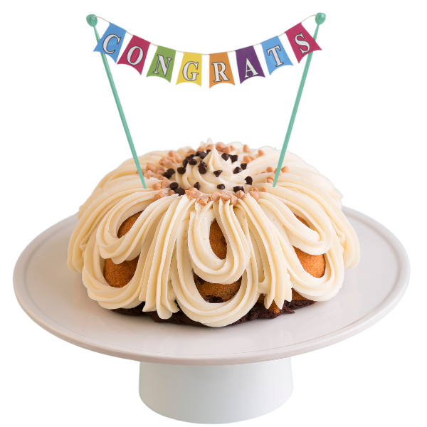 Big Bundt Cakes | "CONGRATS" Banner Bundt Cake