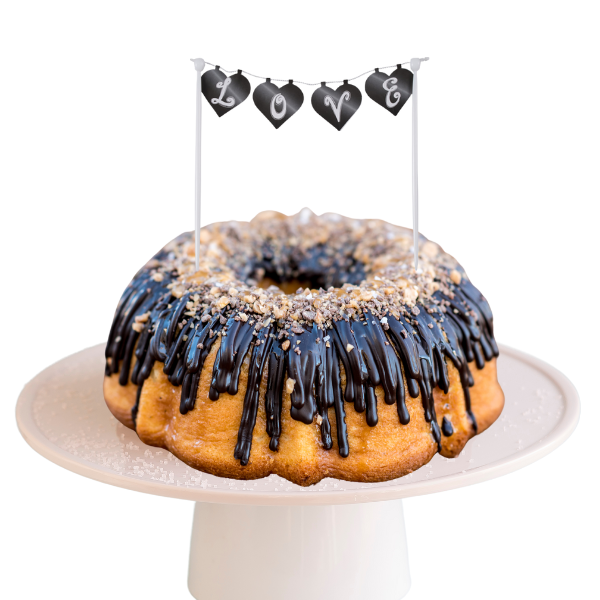 Big Bundt Cakes | Chalkboard "LOVE" Banner Bundt Cake