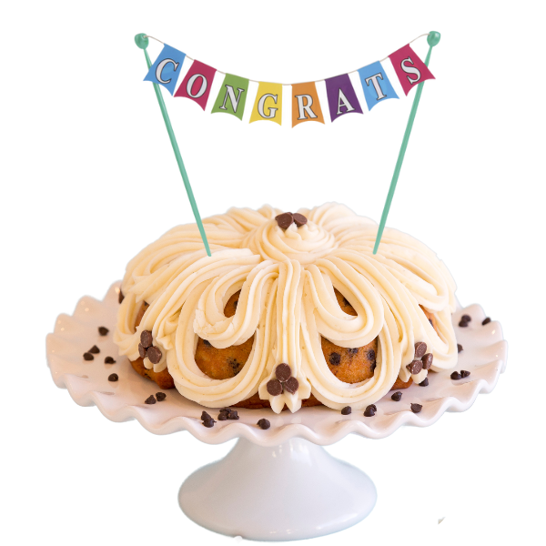 Big Bundt Cakes | "CONGRATS" Banner Bundt Cake