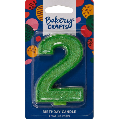Candles | Numeral 2 Glitter