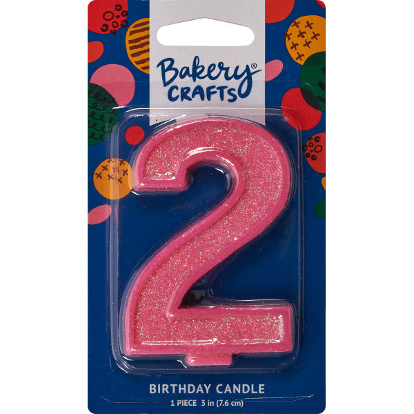Candles | Numeral 2 Glitter