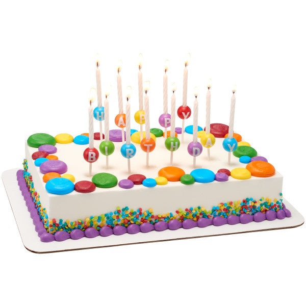Candles | 3D Round Happy Birthday Letters