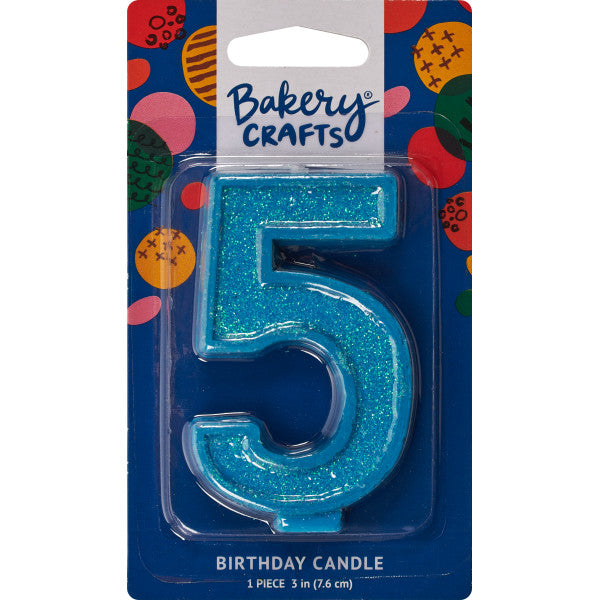 Candles | Numeral 5 Glitter