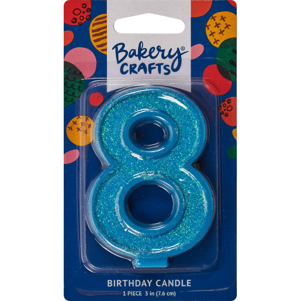 Candles | Numeral 8 Glitter