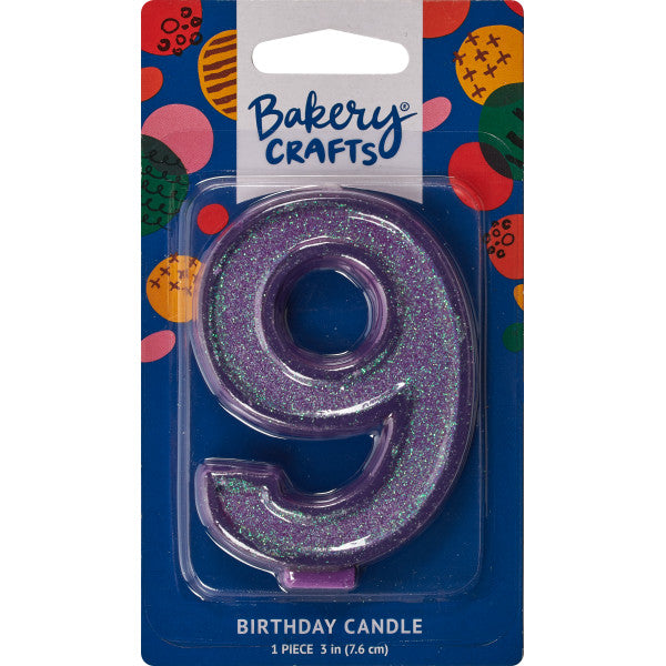 Candles | Numeral 9 Glitter