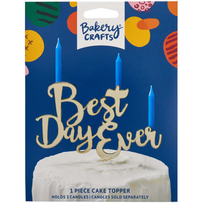Cake Toppers | Best Day Ever Candle Holder & Cake Topper