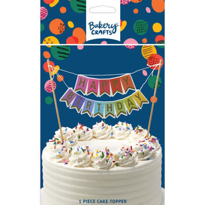 Cake Toppers | Happy Birthday Colorful Banner