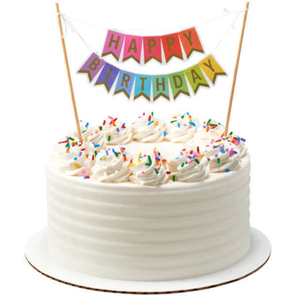 Cake Toppers | Happy Birthday Colorful Banner