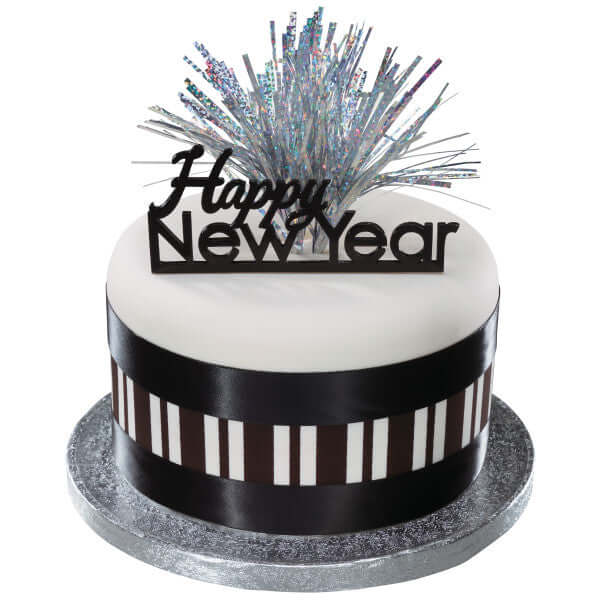 Cake Toppers | Holographic Silver Spray Mylar Cake Topper