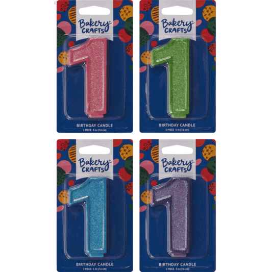 Candles | Numeral 1 Glitter