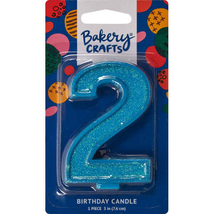 Candles | Numeral 2 Glitter