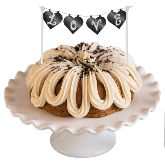 Cookies n Cream "LOVE" Banner Bundt Cake-Bundt Cakes-