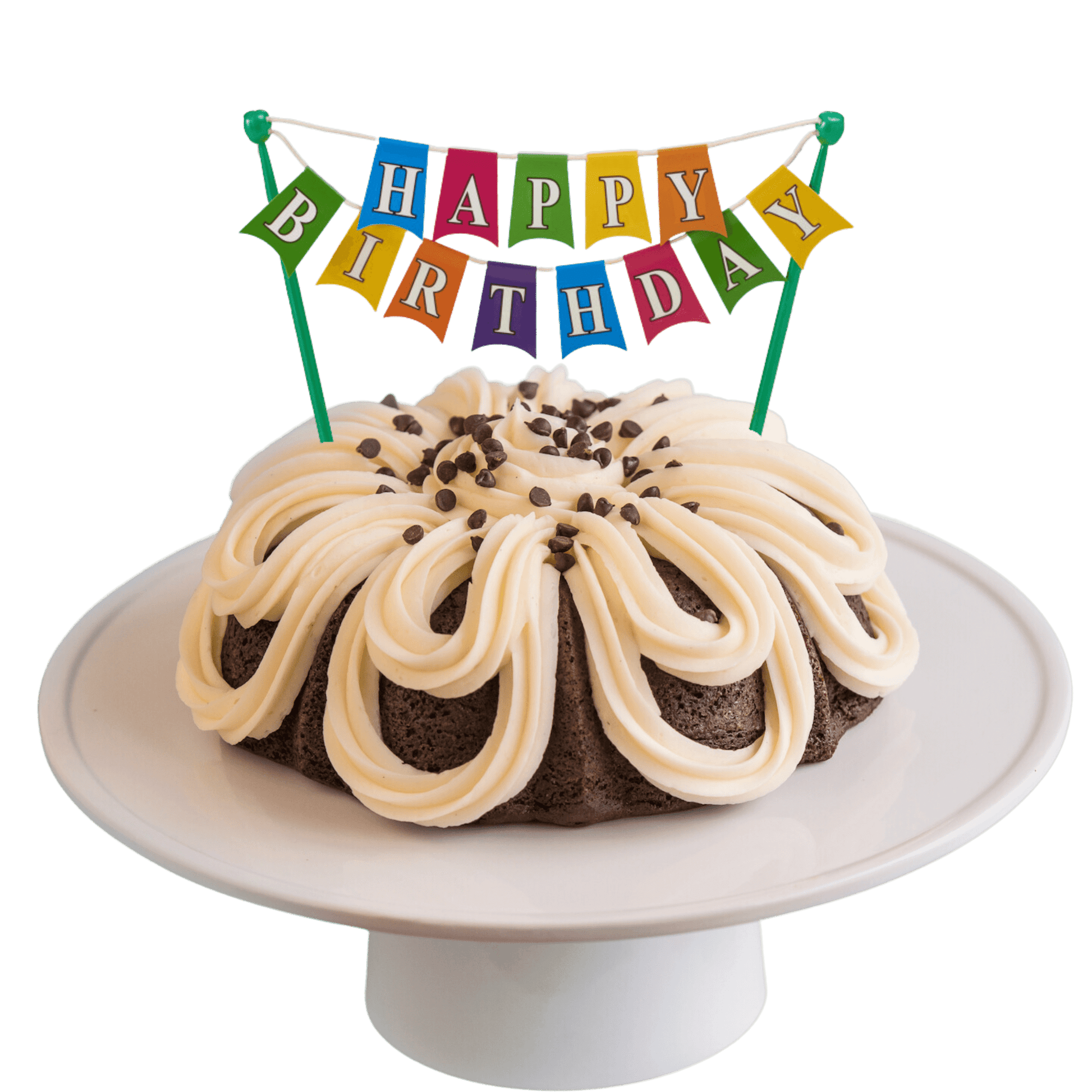 Double Chocolate | "HAPPY BIRTHDAY" Banner Bundt Cake - 