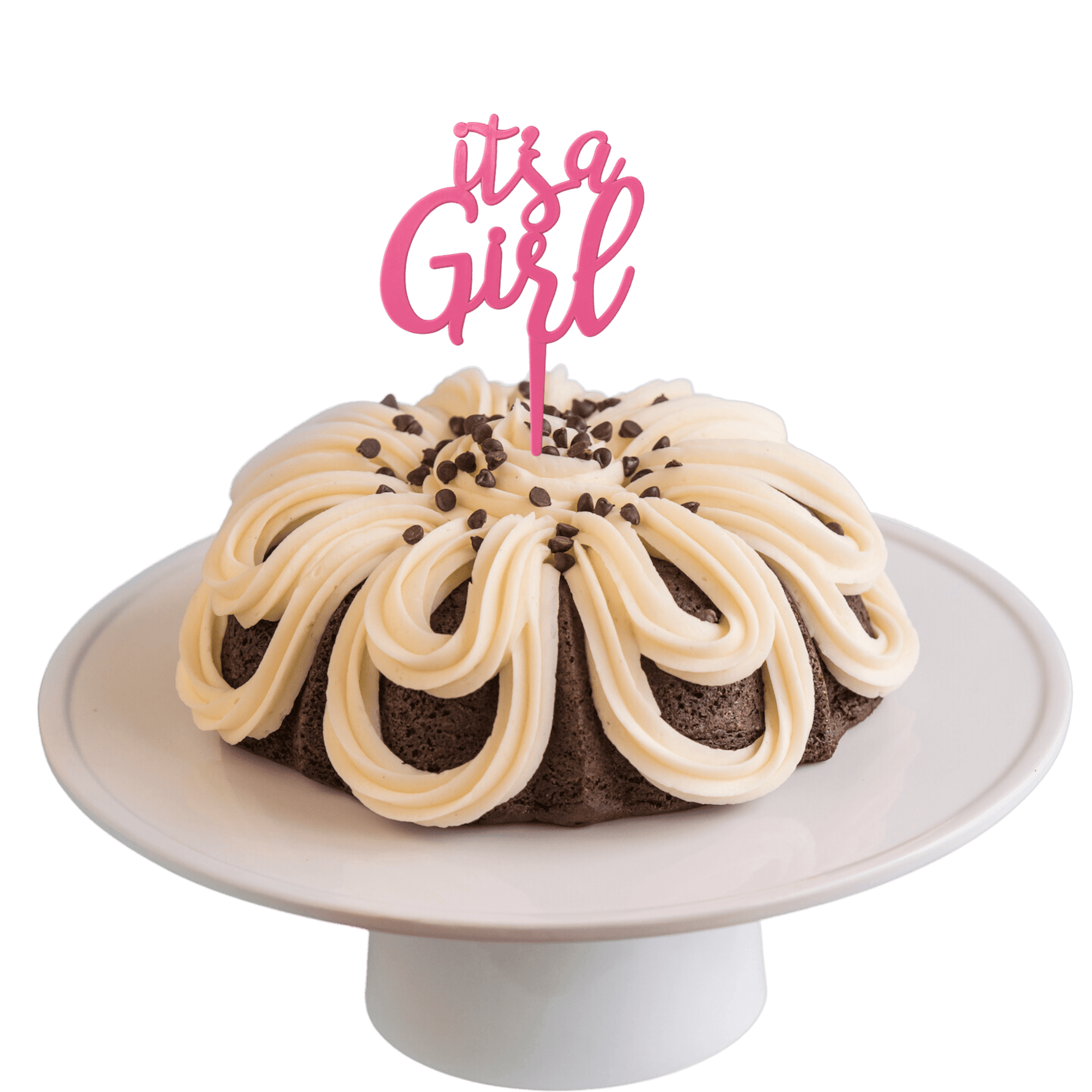 Double Chocolate | "IT'S A GIRL" Bundt Cake - Bundt Cakes