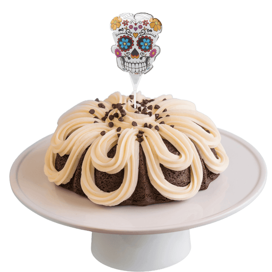 Double Chocolate Inflatable Día de los Muertos Anagram® Bundt Cake-Bundt Cakes-