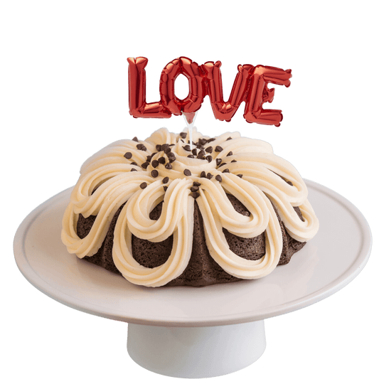 Double Chocolate Inflatable "LOVE" Anagram® Bundt Cake-Bundt Cakes-