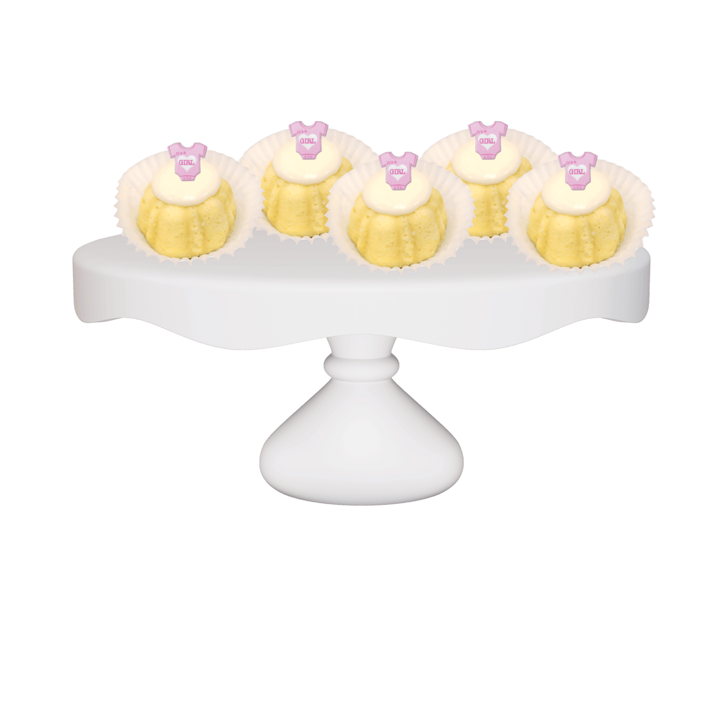 One Dozen Bitty Bundts Lemon Squeeze "It's a Girl" Bundt Cakes-Bundt Cakes-