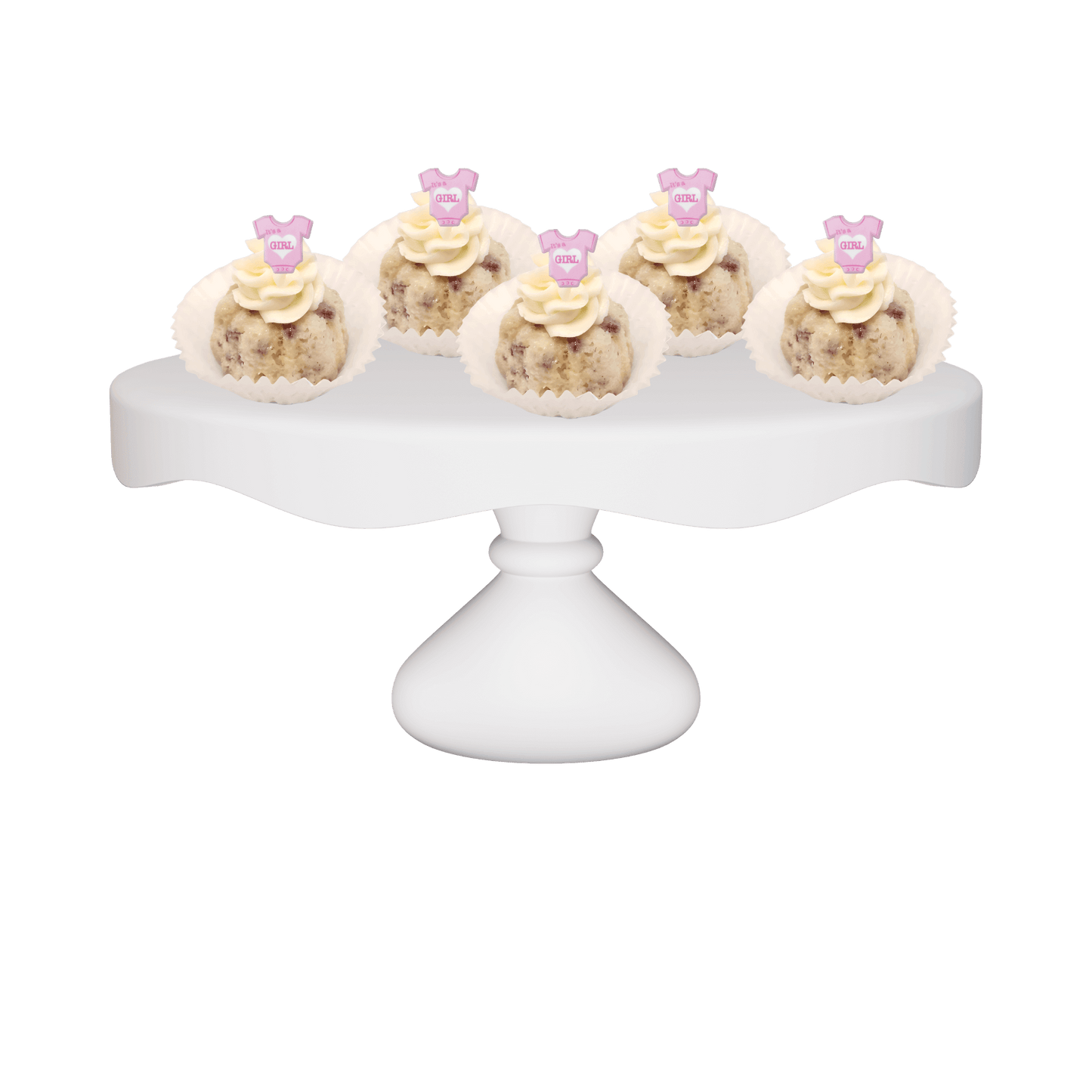 One Dozen Bitty Bundts Raspberry Truffle "It's a Girl" Bundt Cakes-Bundt Cakes-