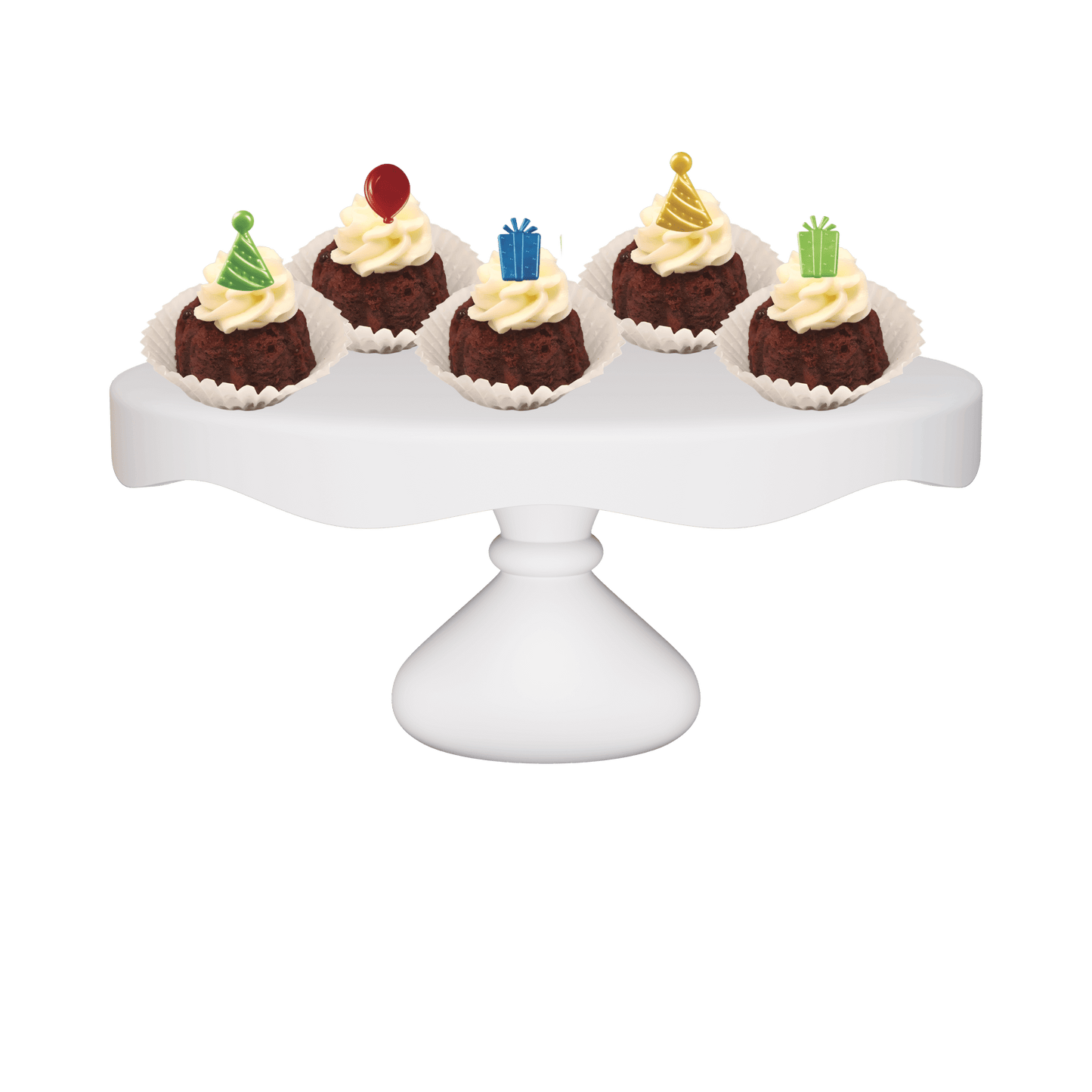 One Dozen Bitty Bundts Red Velvet Birthday Icons Bundtcake Rings Bundt Cakes-Bundt Cakes-