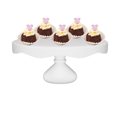 One Dozen Bitty Bundts Red Velvet "It's a Girl" Bundt Cakes-Bundt Cakes-