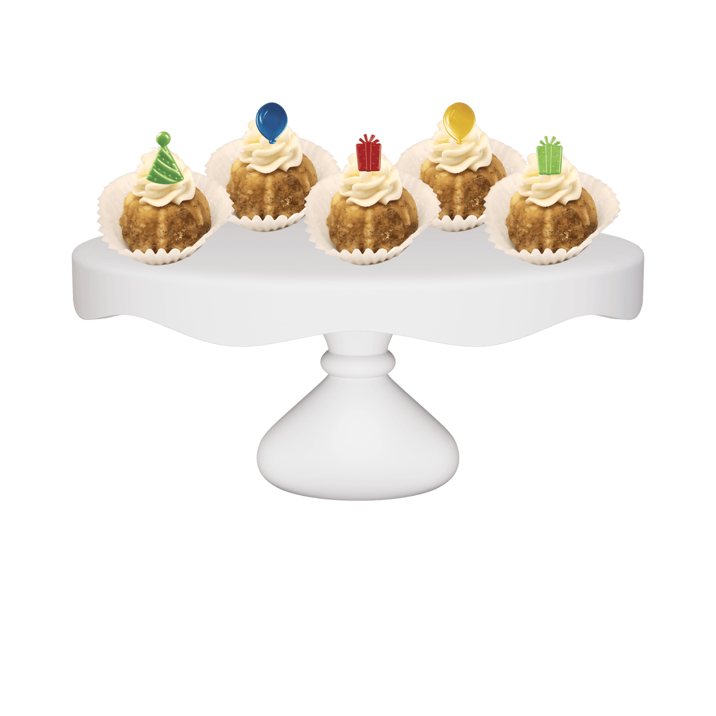 One Dozen Bitty Bundts Snickerdoodle Birthday Icons Bundtcake Rings Bundt Cakes-Bundt Cakes-