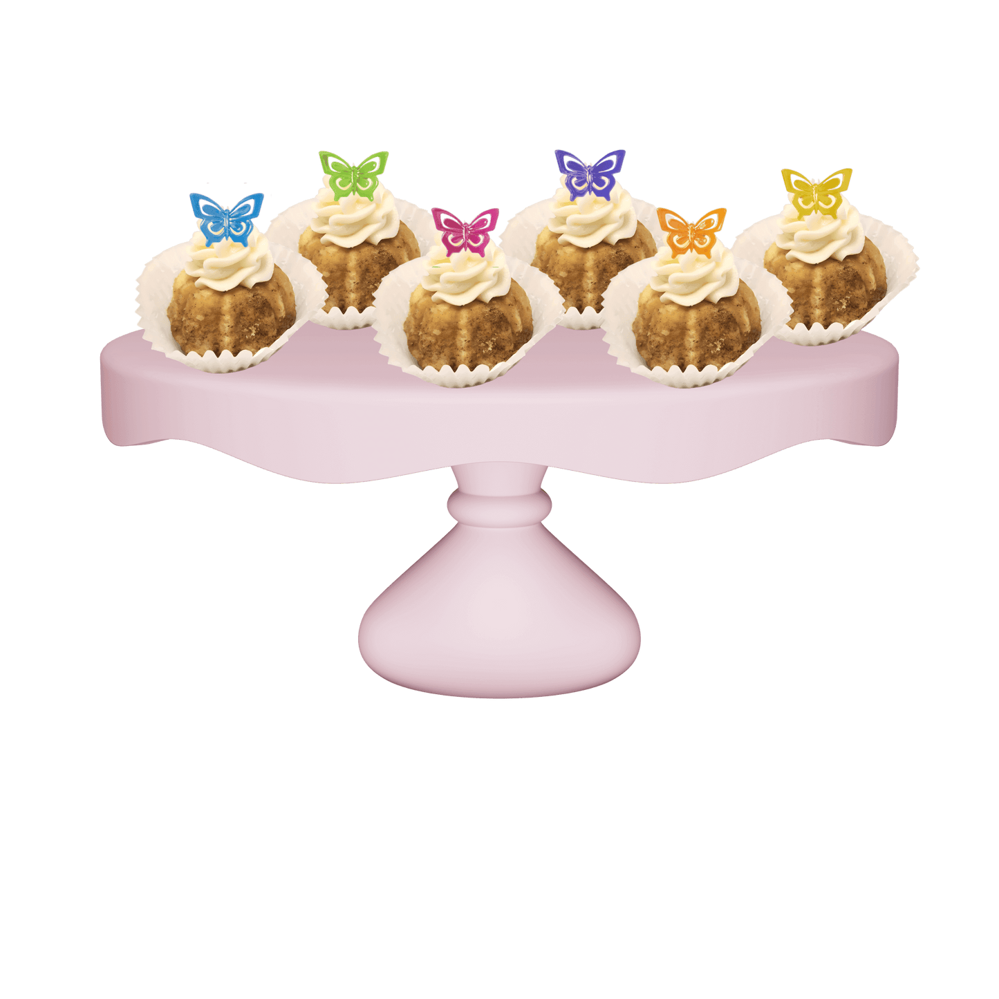 One Dozen Bitty Bundts Snickerdoodle Butterfly Bundt Cakes-Bundt Cakes-