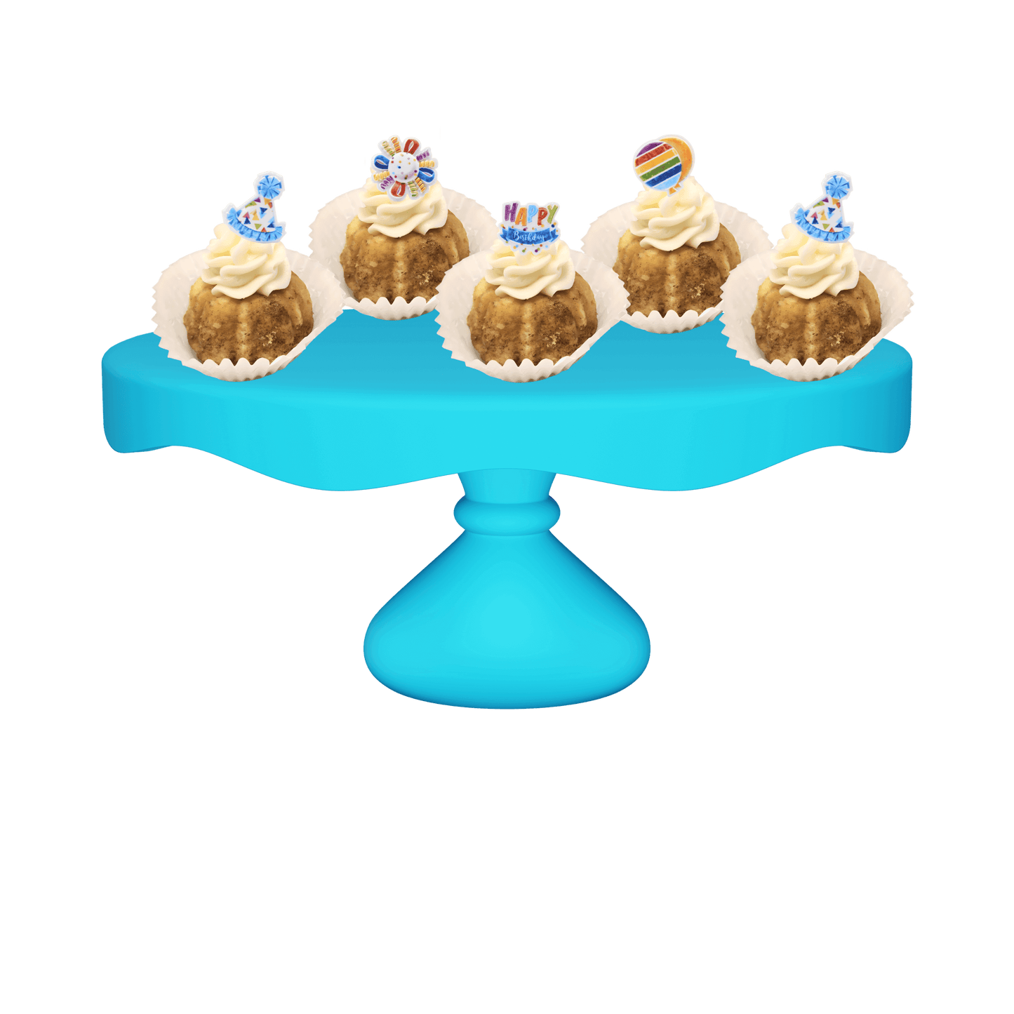 One Dozen Bitty Bundts Snickerdoodle Happy Birthday Bundtcake Rings Bundt Cakes-Bundt Cakes-