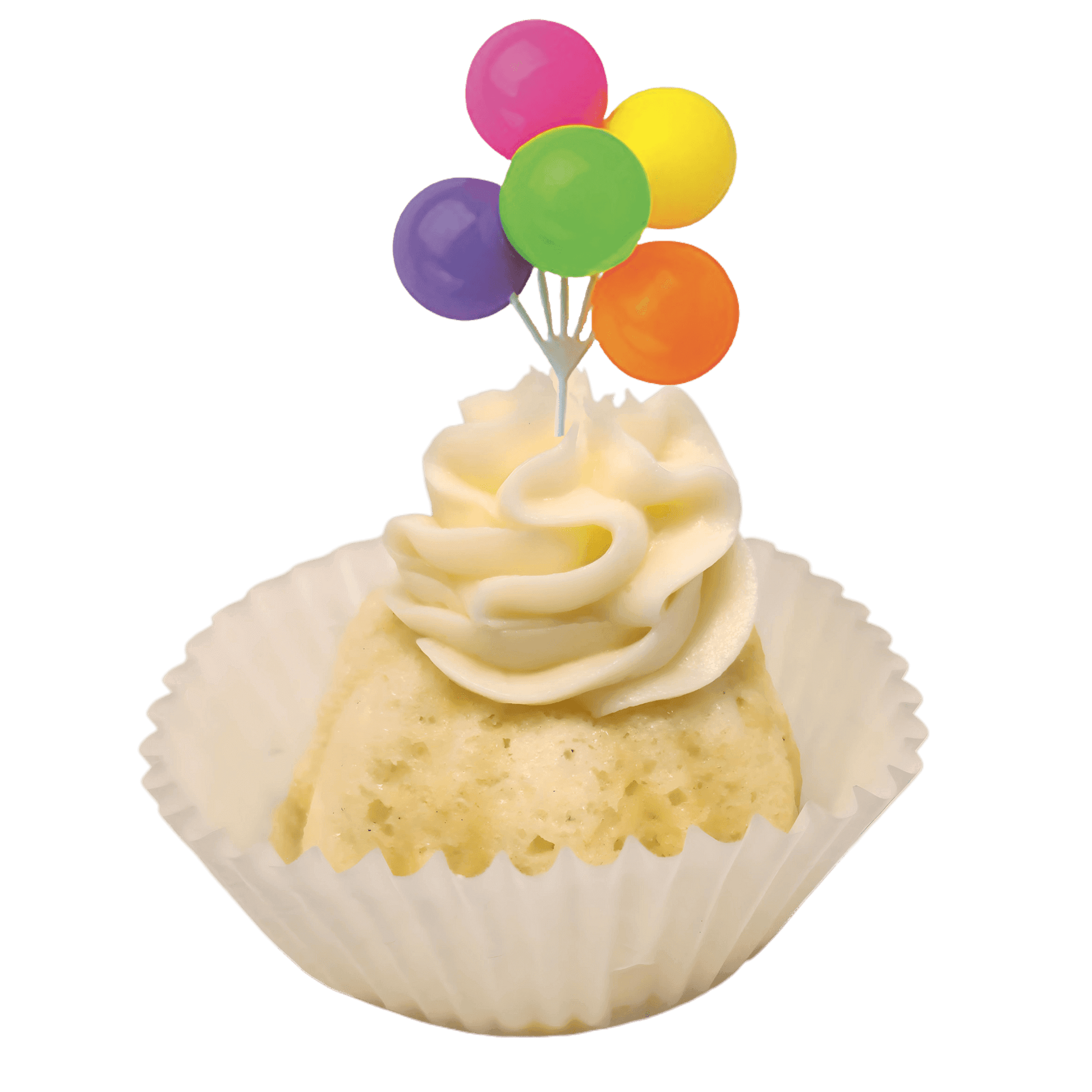 One Dozen Bitty Bundts Vanilla Bean Neon Balloon Cluster Bundt Cakes-Bundt Cakes-