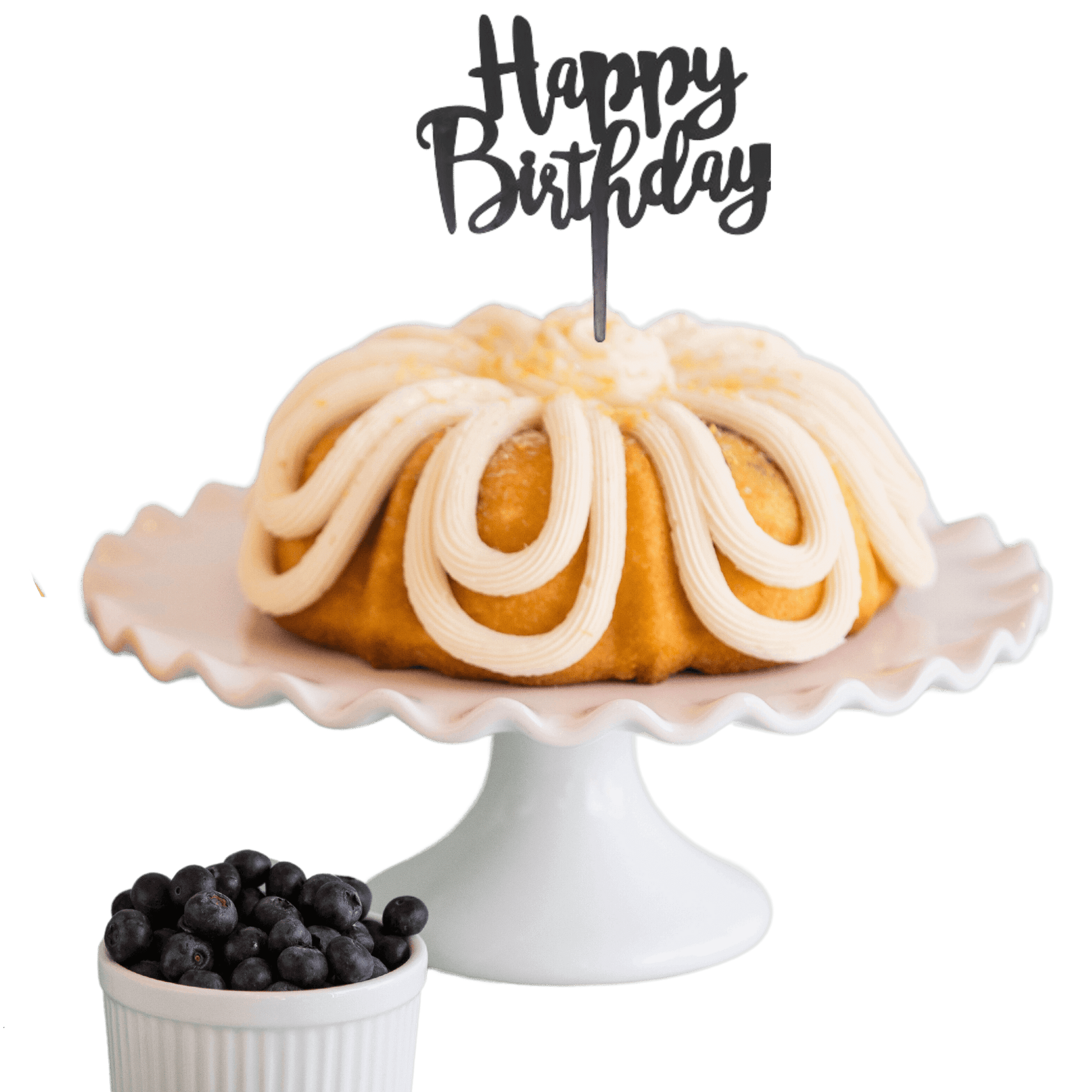 Big Bundt Cakes | "HAPPY BIRTHDAY" Topper & Candle Holder Bundt