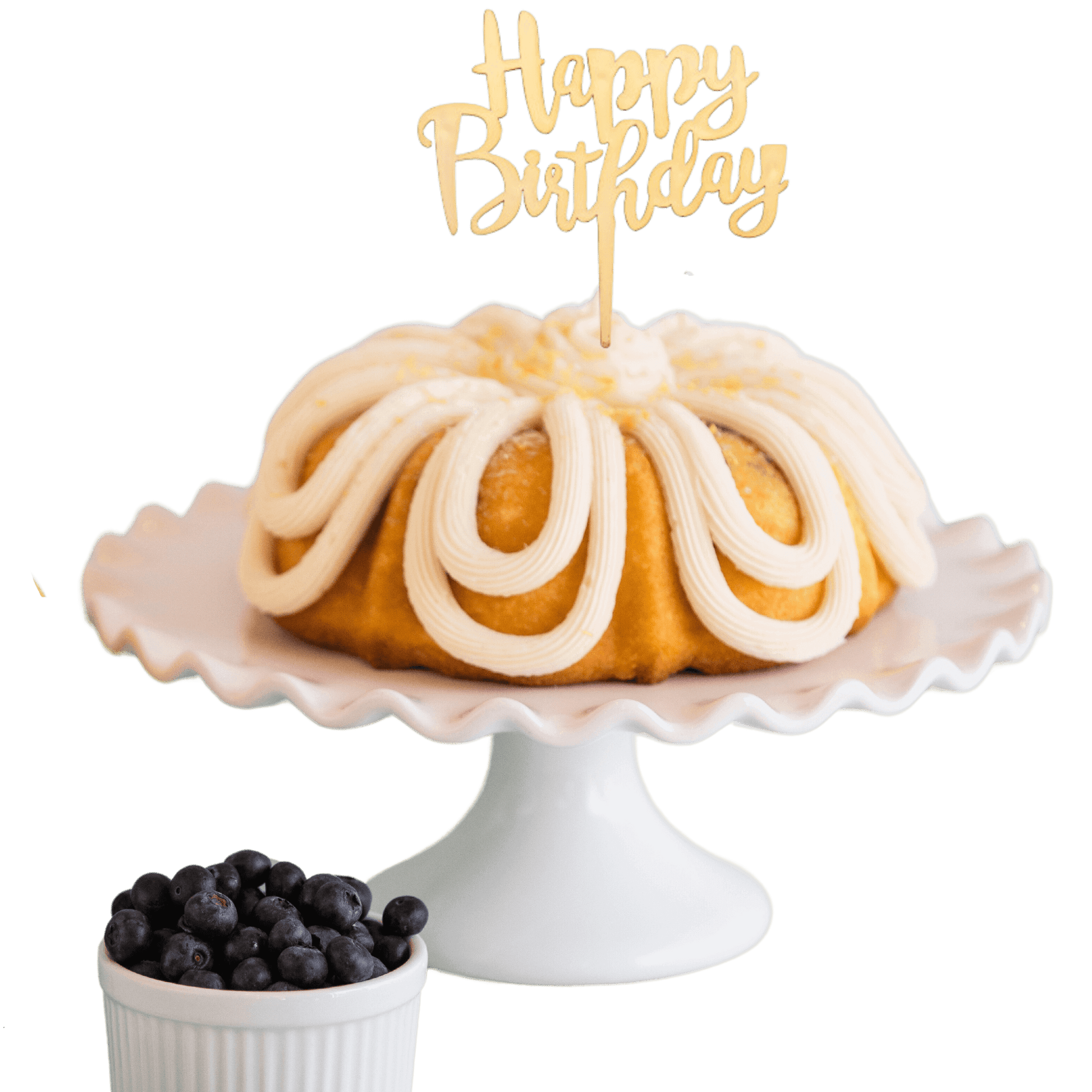 Big Bundt Cakes | "HAPPY BIRTHDAY" Topper & Candle Holder Bundt