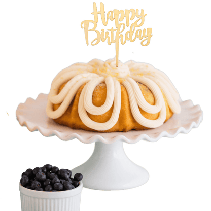 Big Bundt Cakes | "HAPPY BIRTHDAY" Topper & Candle Holder Bundt