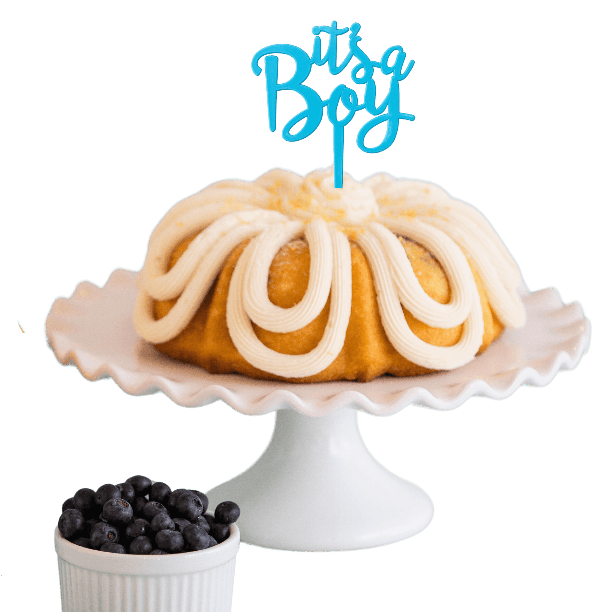 Lemon Blueberry "IT"S A BOY" Bundt Cake