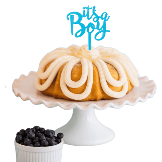 Lemon Blueberry "IT"S A BOY" Bundt Cake